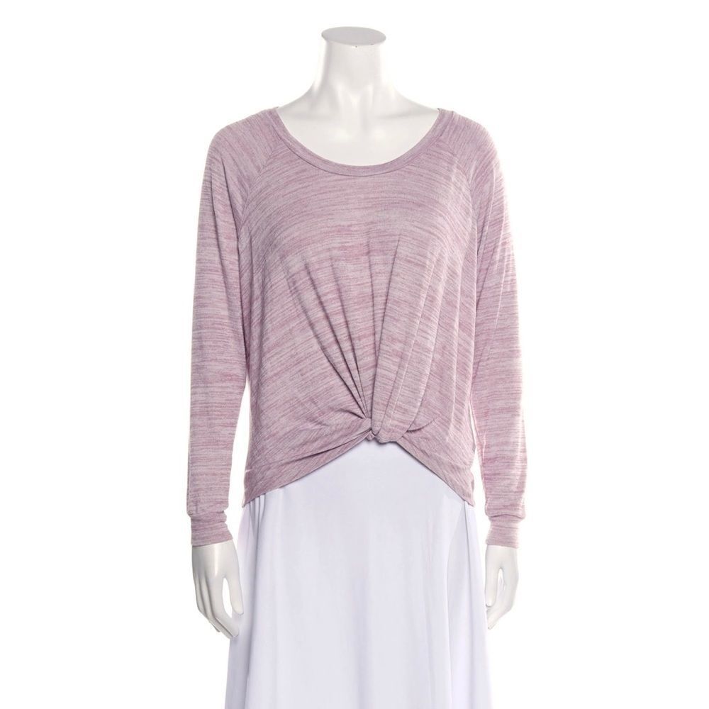 UGG Women’s Twist Front Longsleeve Heathered Pink Lightweight Shirt  Sz M